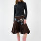 Carla G. Chicory Flounce Skirt