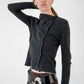 Charcoal Asymmetrical Cardigan