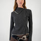 Charcoal Asymmetrical Cardigan