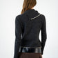 Charcoal Asymmetrical Cardigan