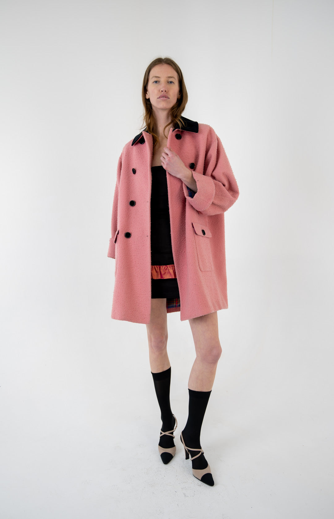 Valentino Peony Wool Peacoat