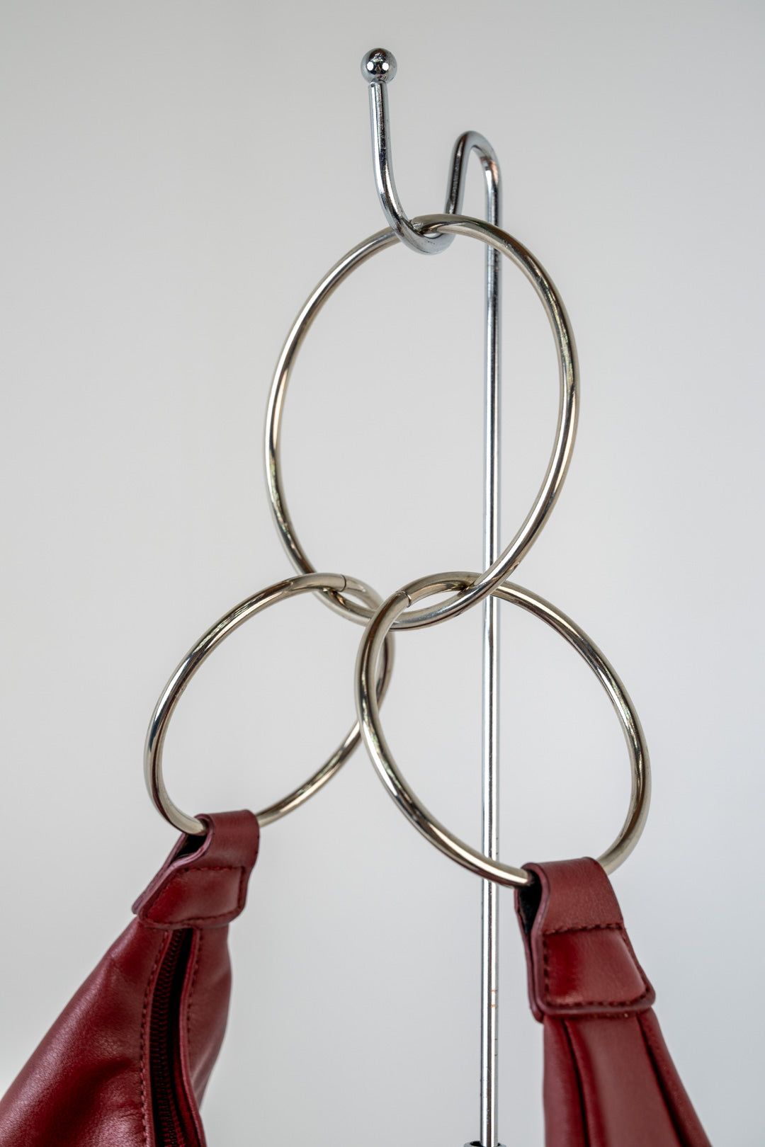 Barneys NYC Oxblood Leather Ring Purse