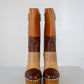 Colorblock Platform Leather Boots (37)