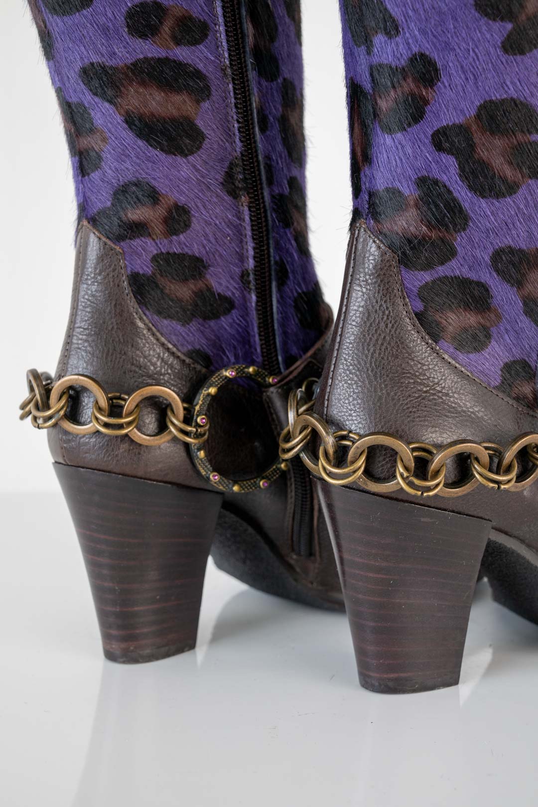 Anna Biagini Pony Hair Leather Boots (39)