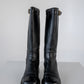 Leather Square Toe Boots (38)