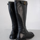 Leather Square Toe Boots (38)