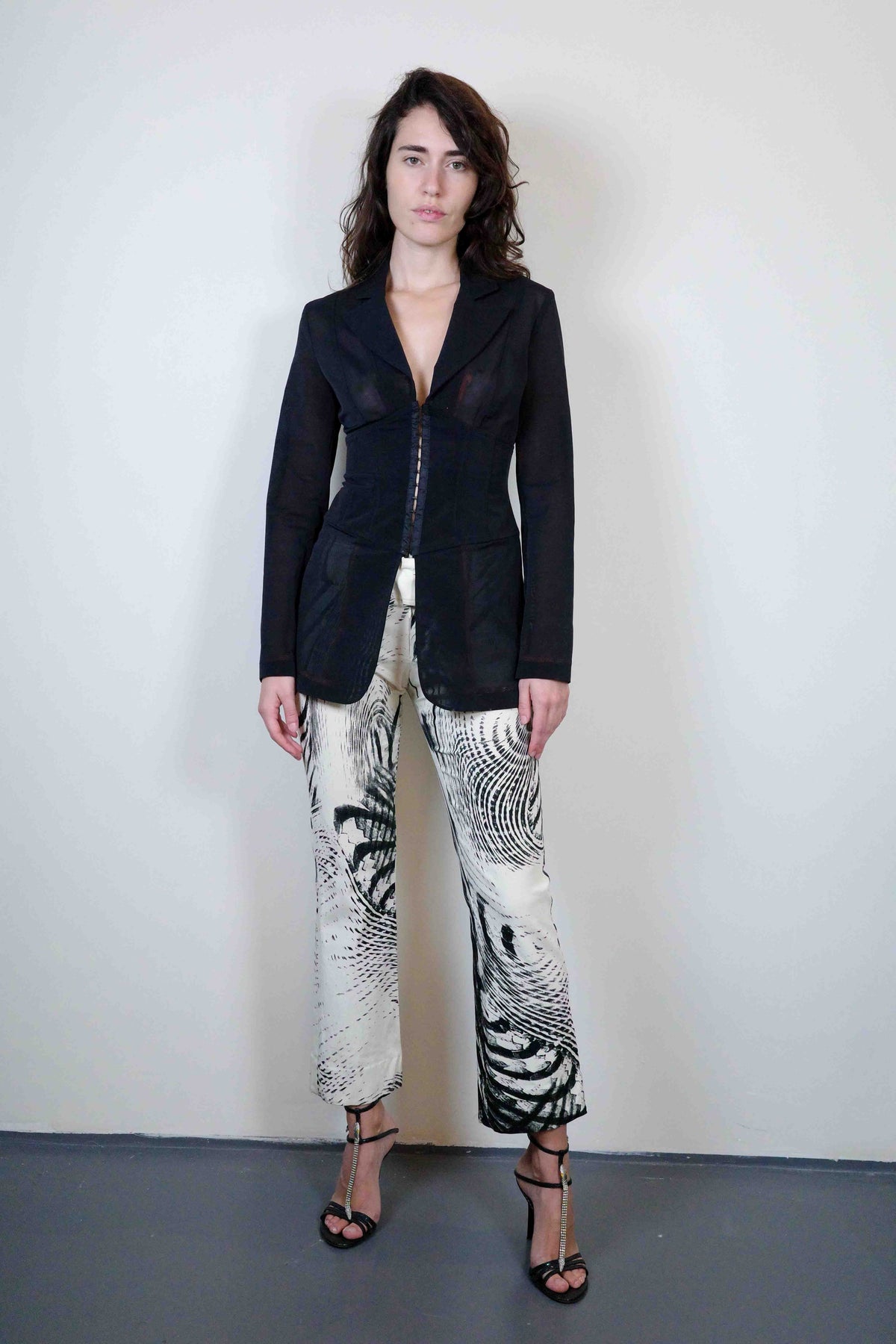 Per Chi Mesh Corset Blazer