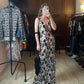Black Beaded Foliage Gown