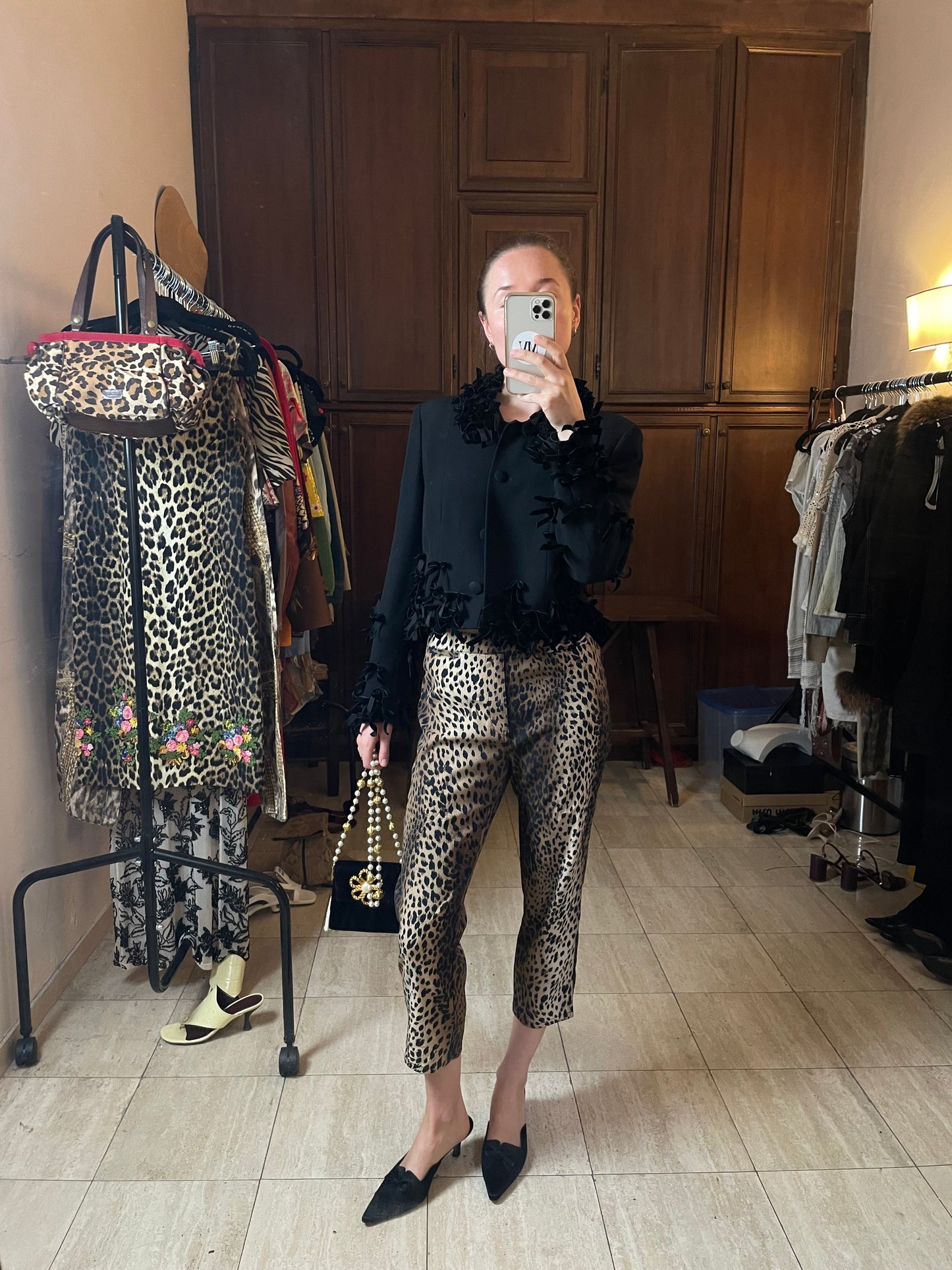Moschino Leopard Capri Pants