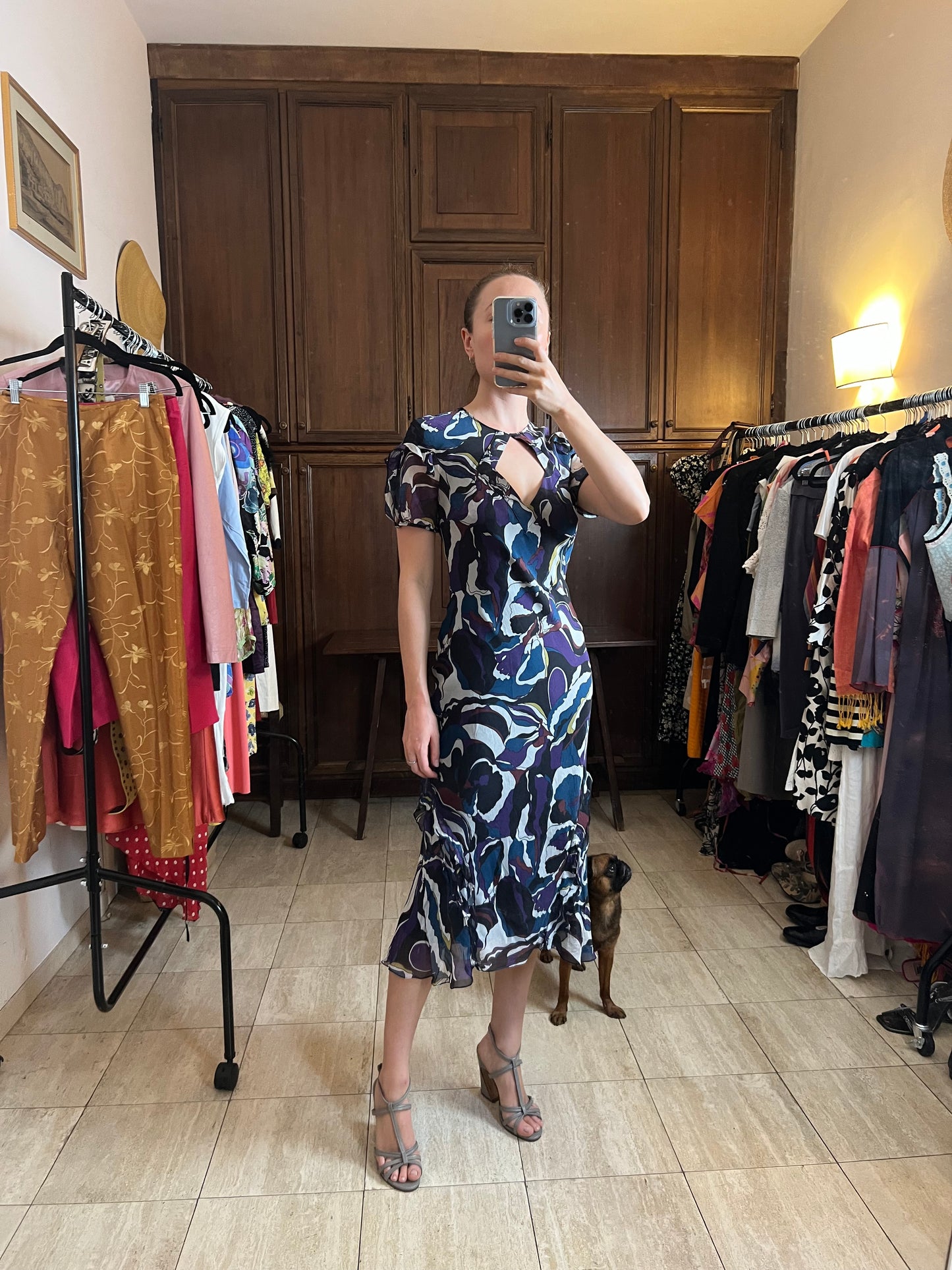 Oaks Amethyst Silk Dress