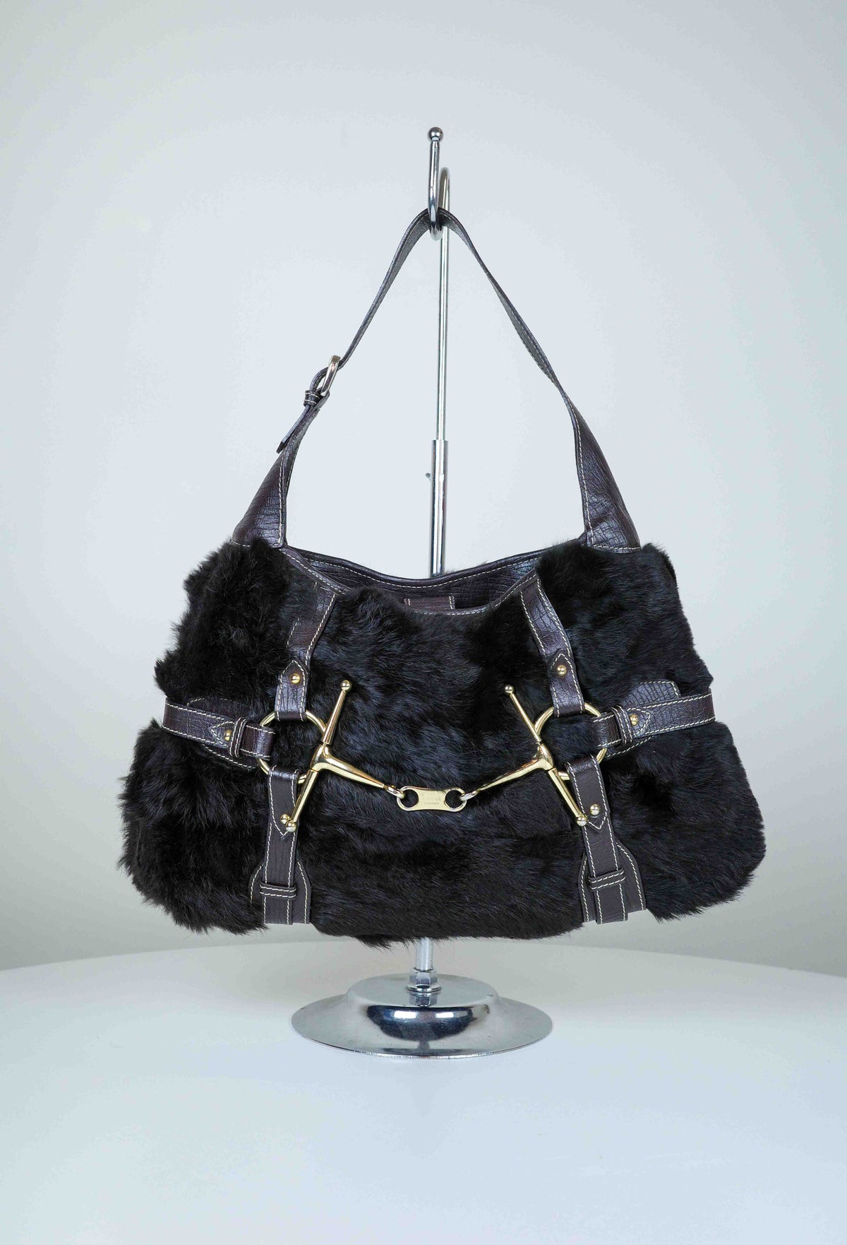 Gucci Cioccolato Fur Bag