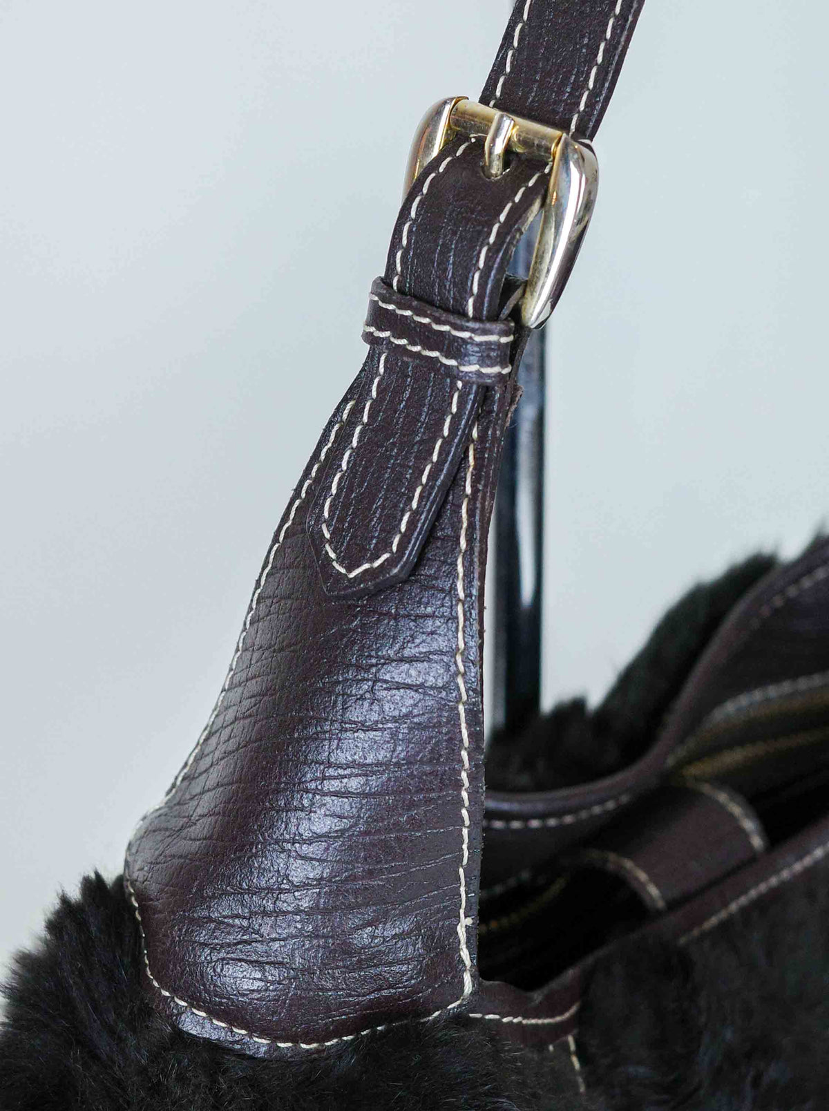 Gucci Cioccolato Fur Bag