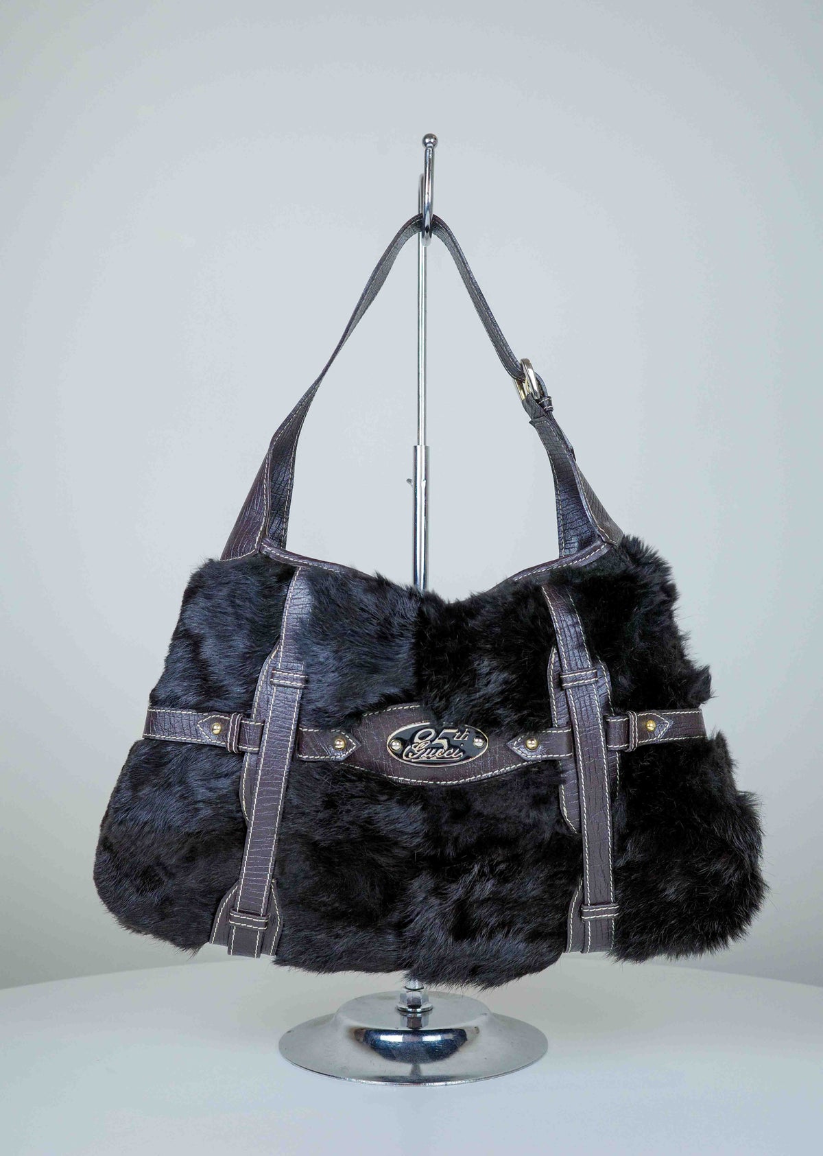Gucci Cioccolato Fur Bag