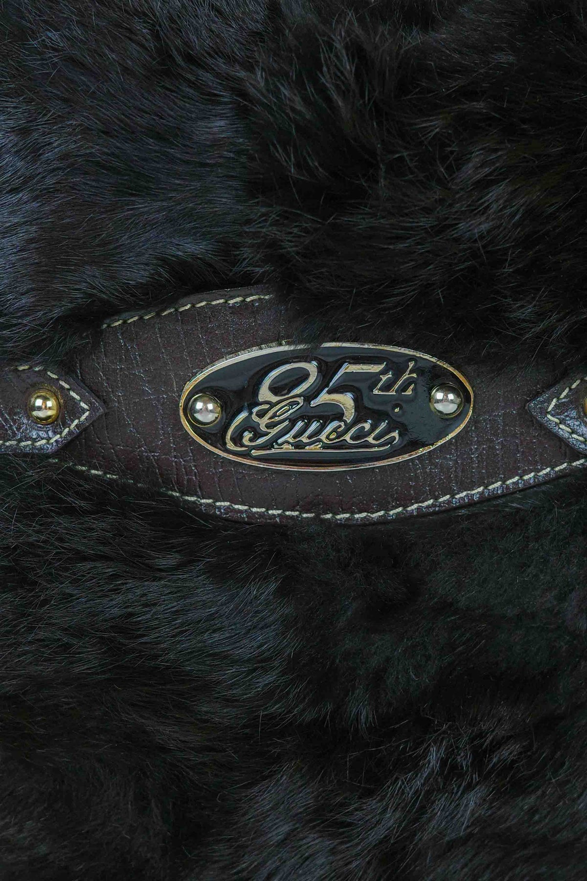 Gucci Cioccolato Fur Bag