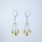 Silver Citrine Drop Earrings