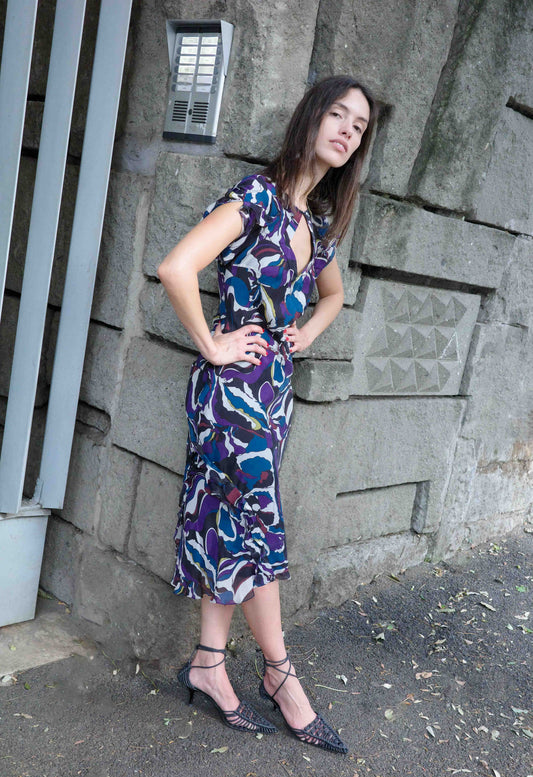 Oaks Amethyst Silk Dress