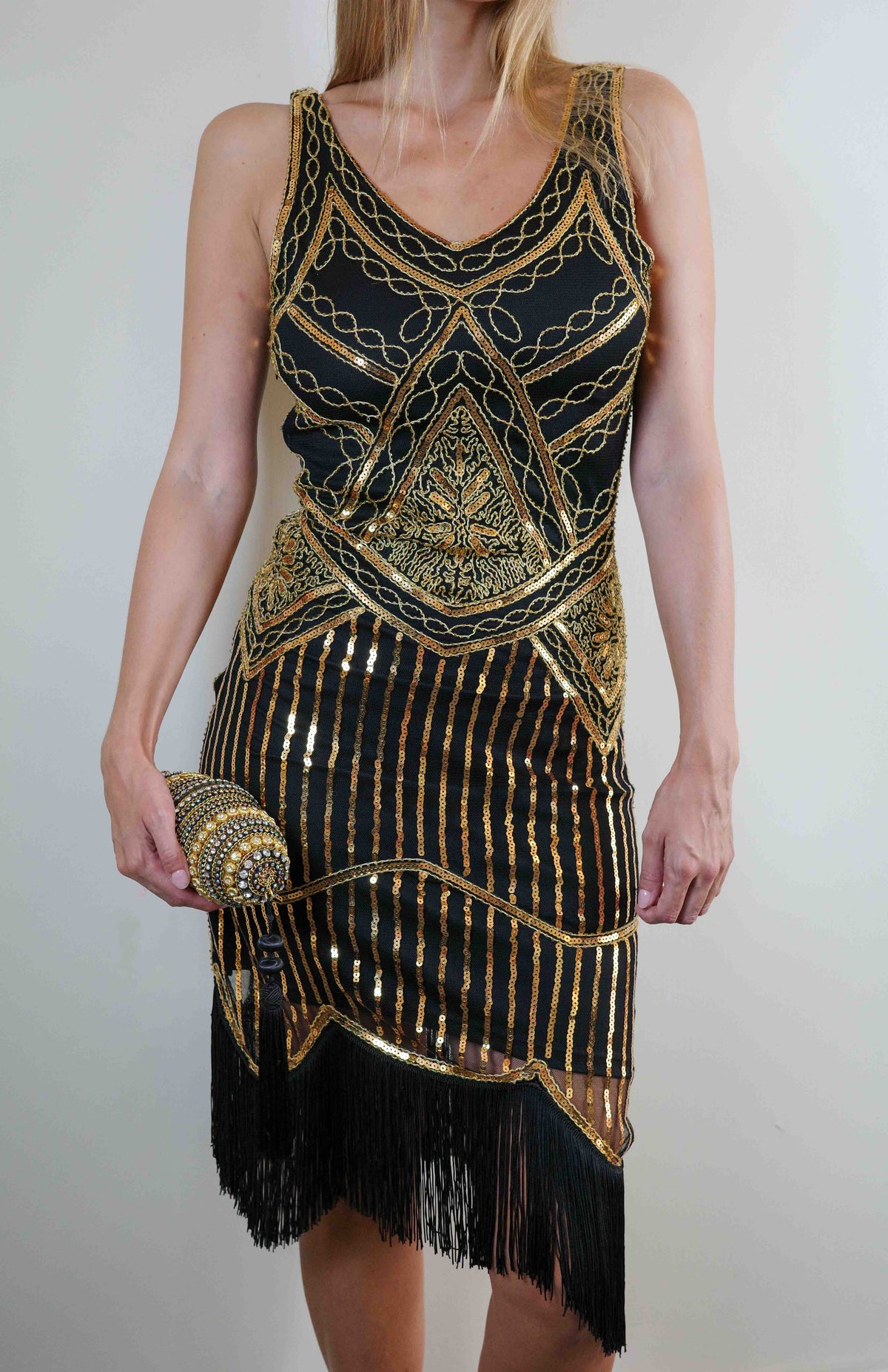Gilt Deco Fringe Dress