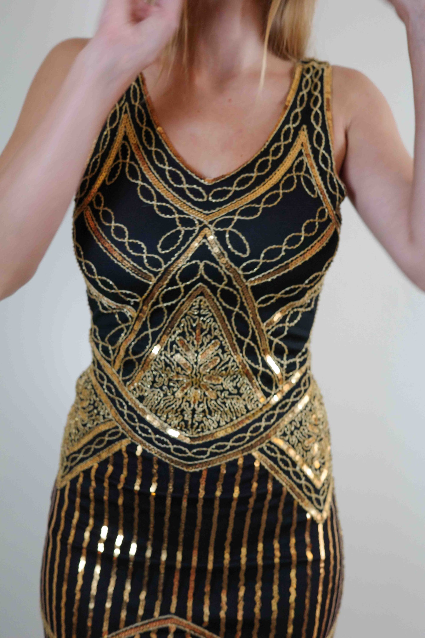 Gilt Deco Fringe Dress