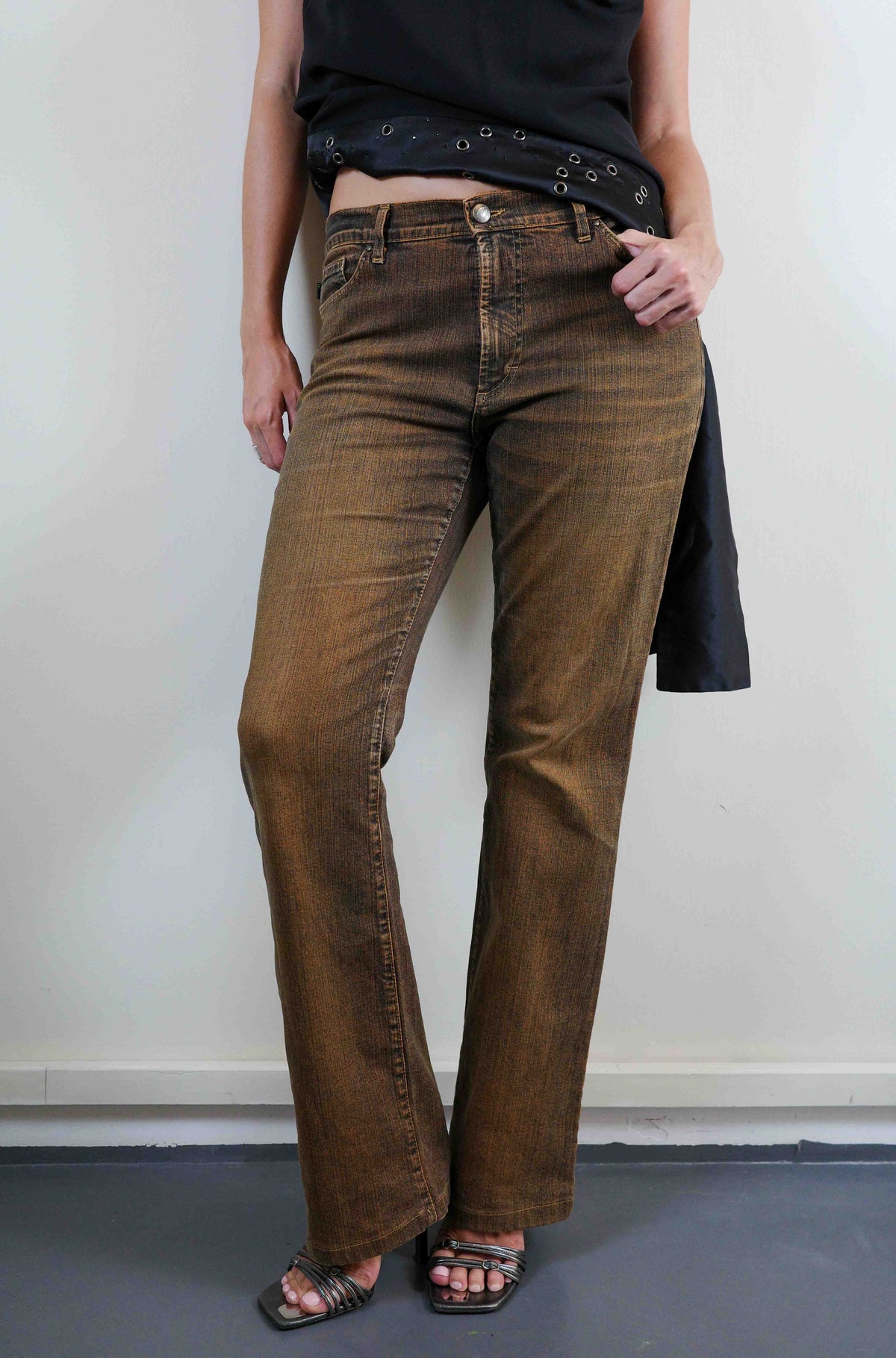 Just Cavalli Rust Flare Denim