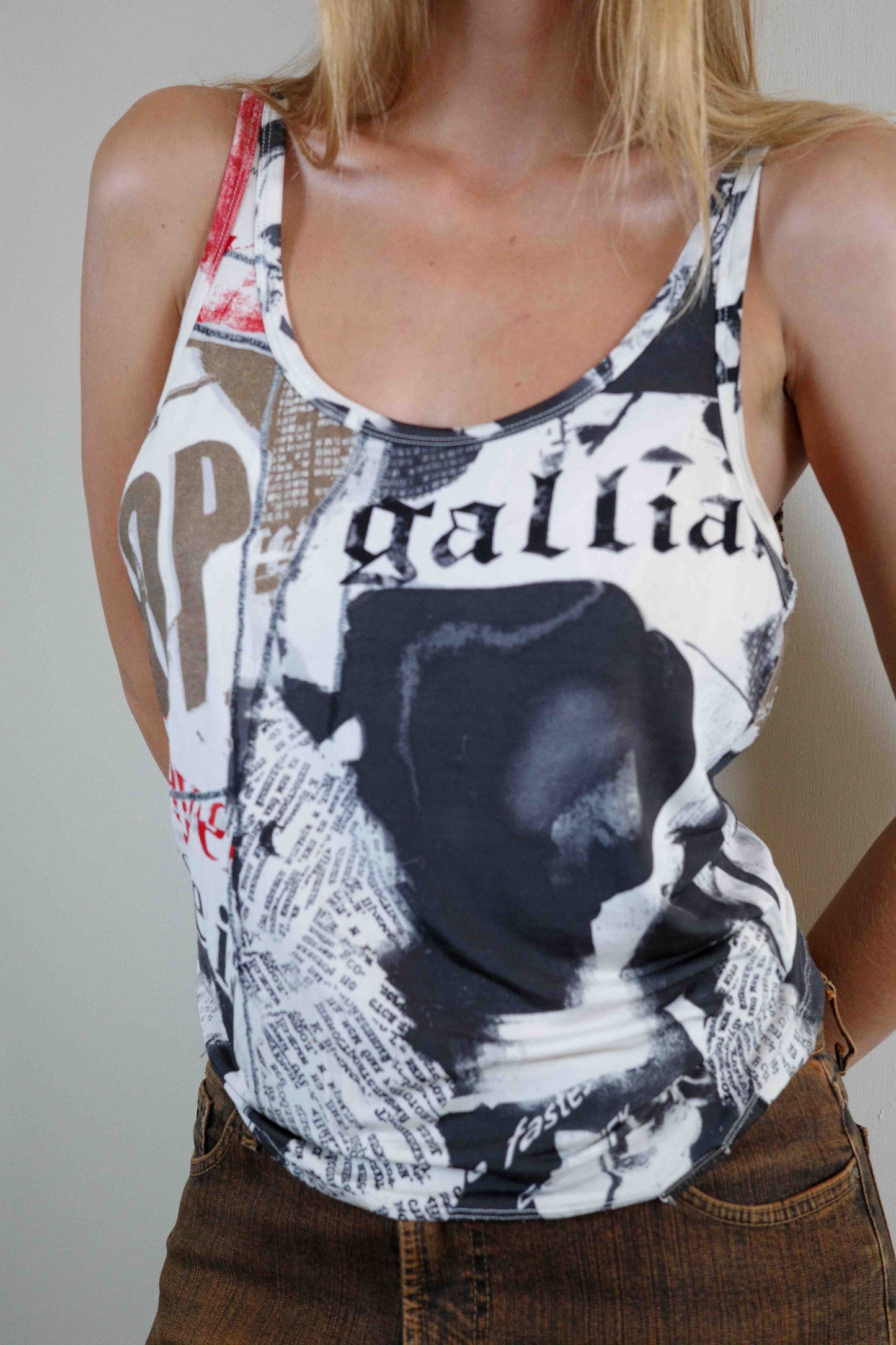 Galliano Newspaper Tank