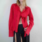 Miu Miu Scarlet Necktie Shirt