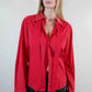Miu Miu Scarlet Necktie Shirt