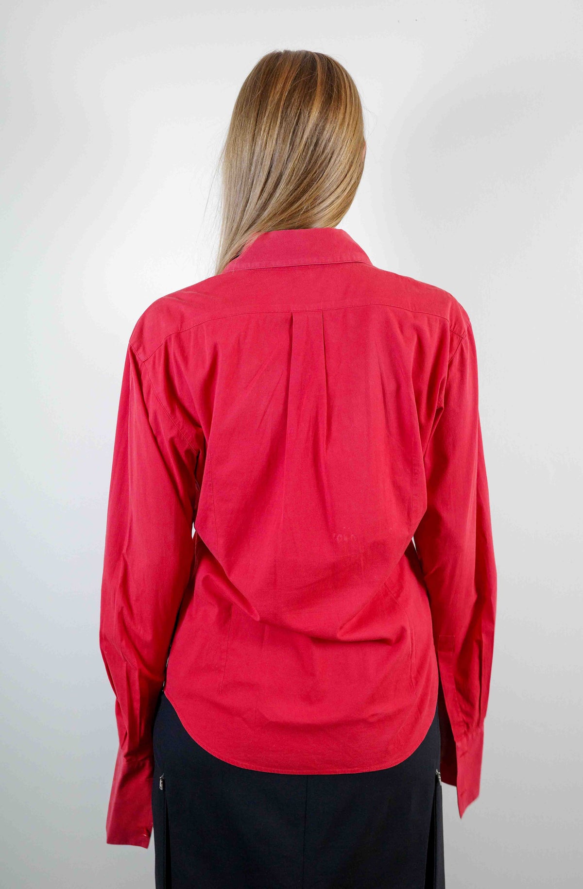 Miu Miu Scarlet Necktie Shirt
