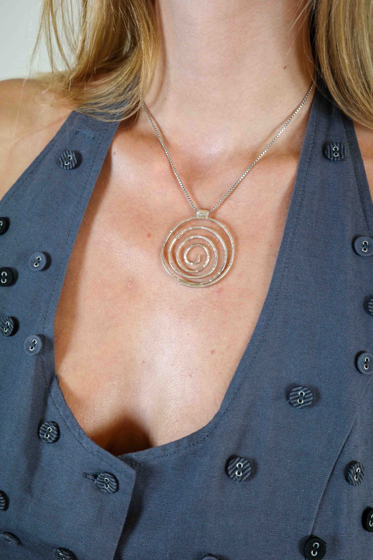 Silver Spiral Pendant