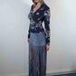 Stone Suede Fringe Skirt
