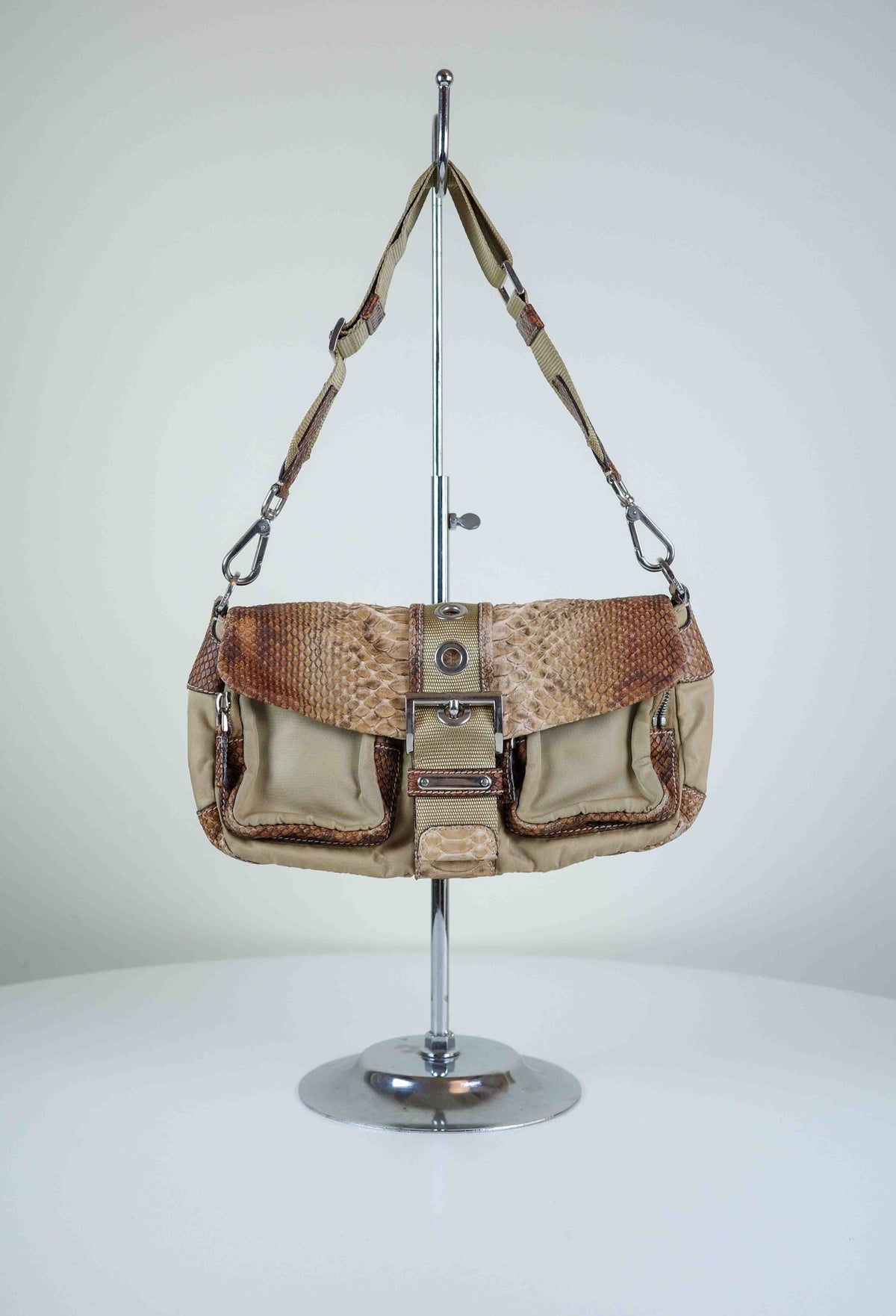 Prada Fawn Python Purse