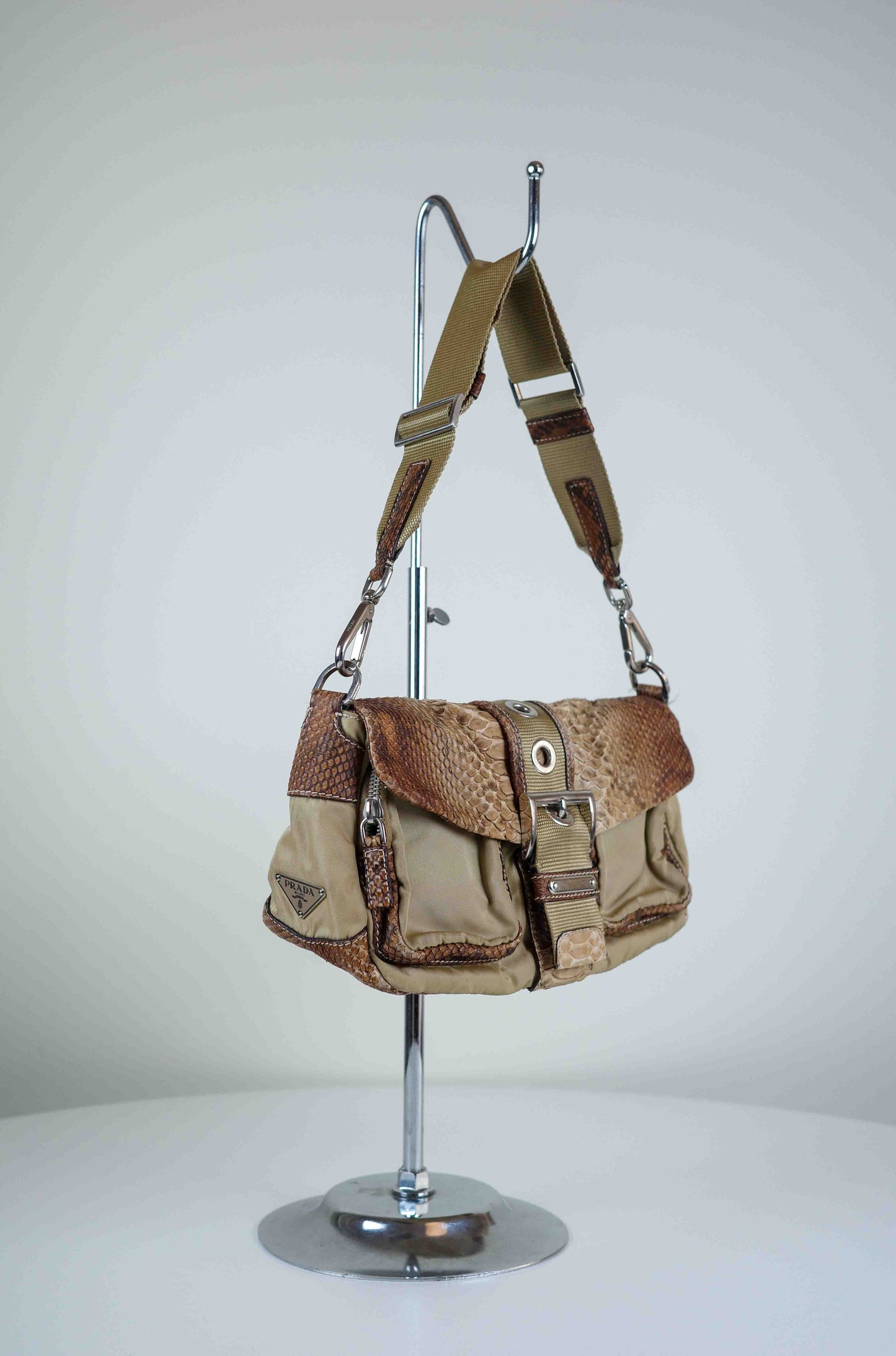 Prada Fawn Python Purse