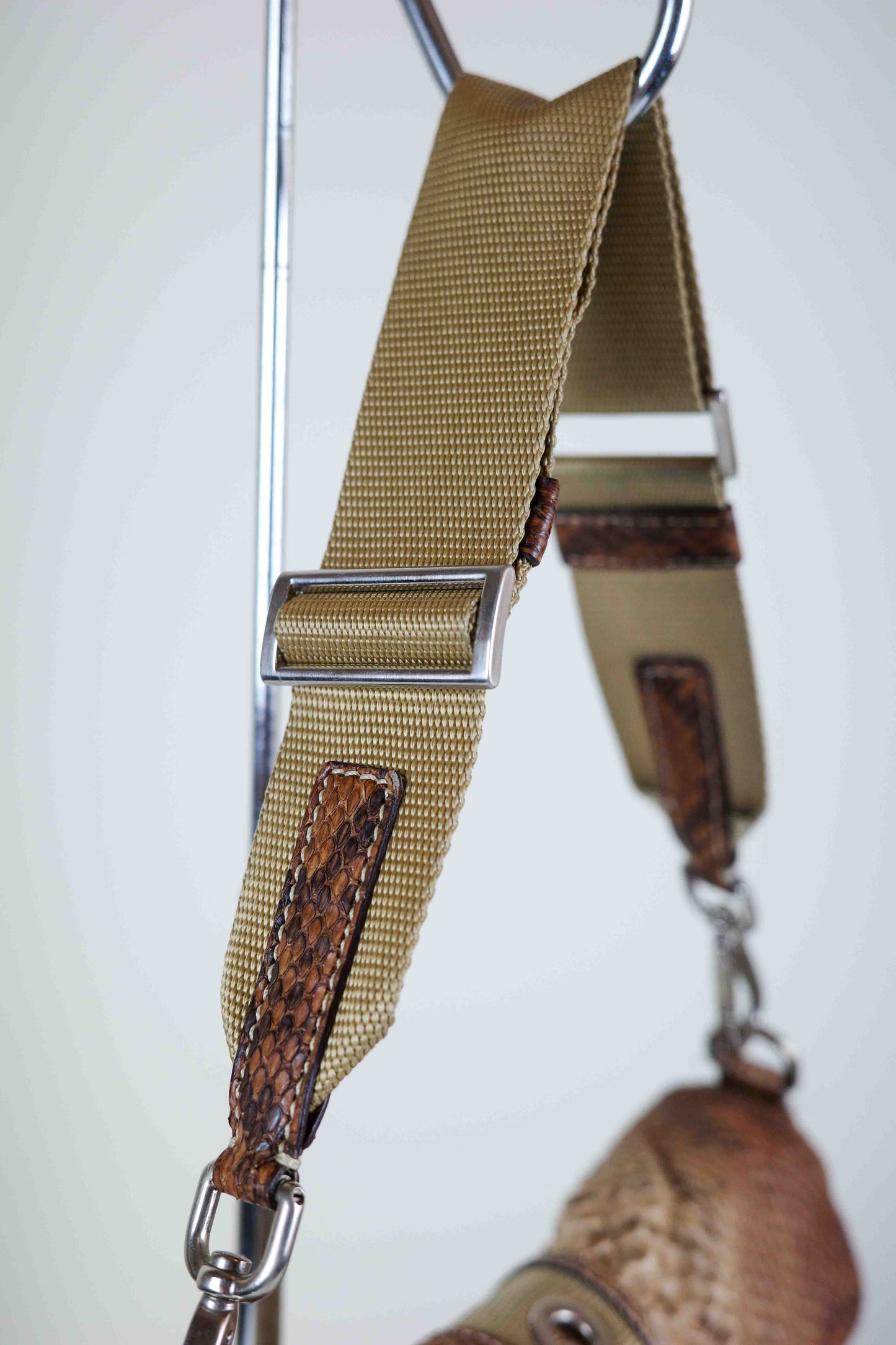 Prada Fawn Python Purse