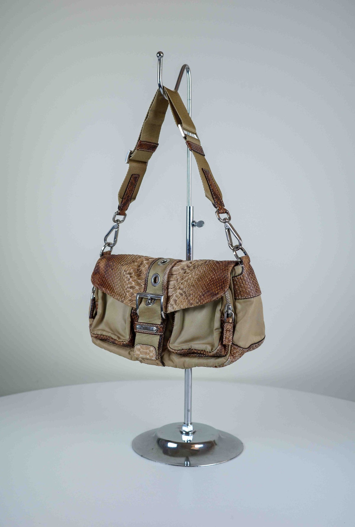 Prada Fawn Python Purse