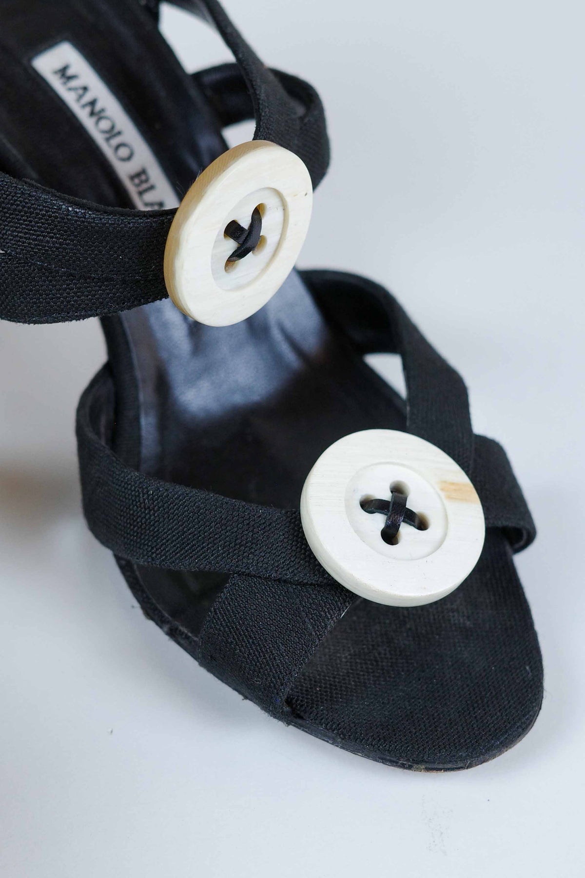 Manolo Blahnik Button Slingbacks | 37