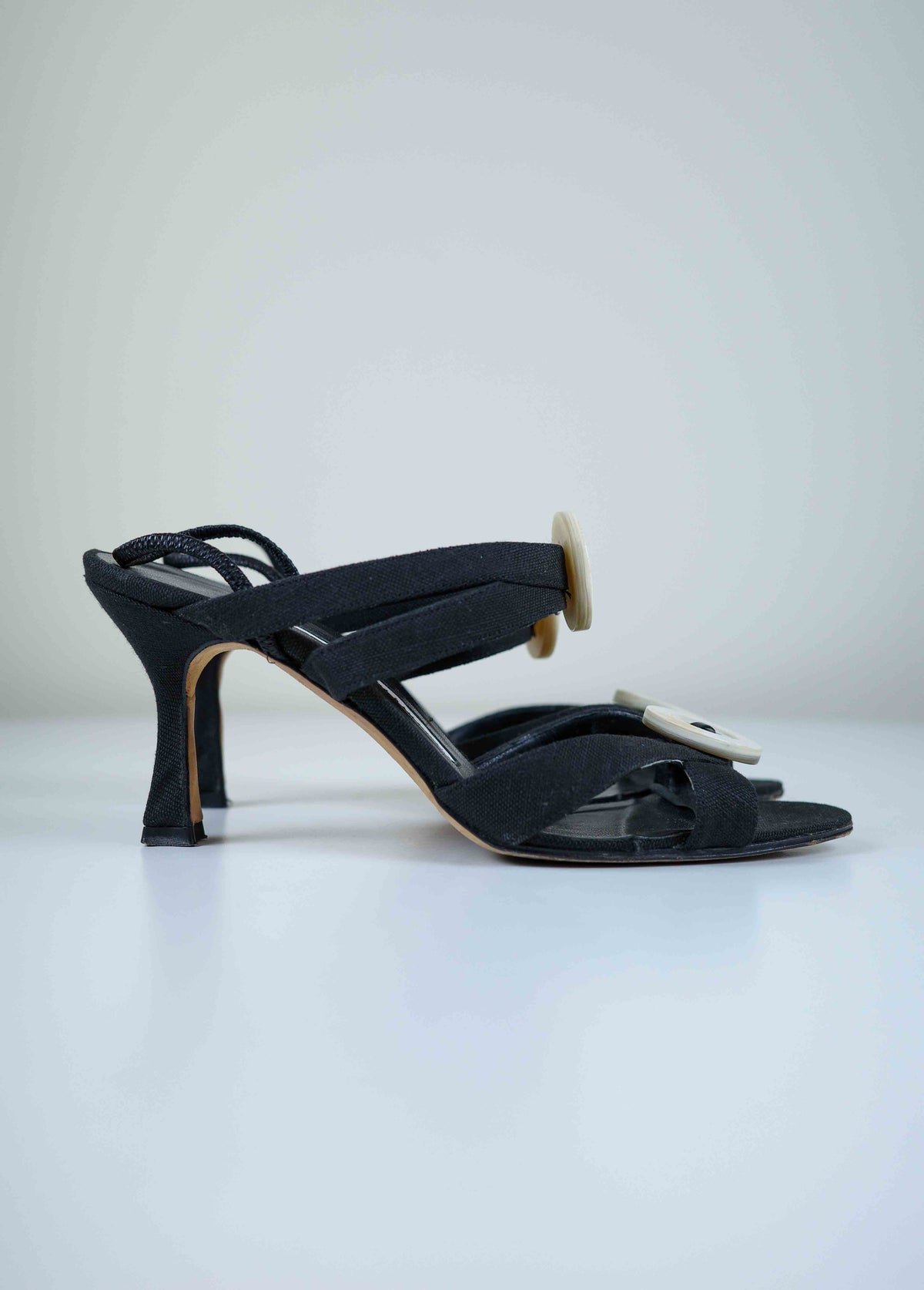 Manolo Blahnik Button Slingbacks | 37