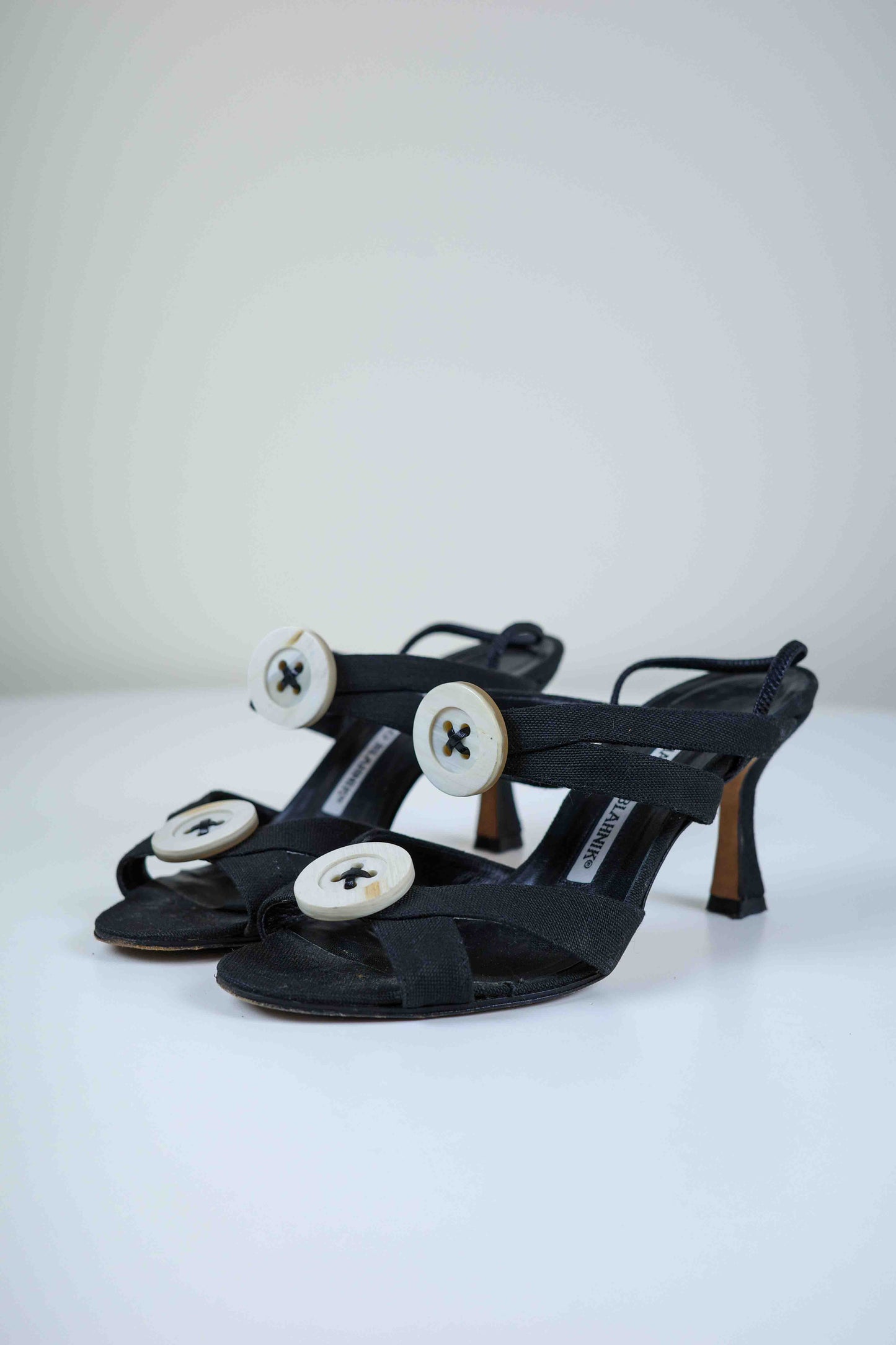 Manolo Blahnik Button Slingbacks | 37