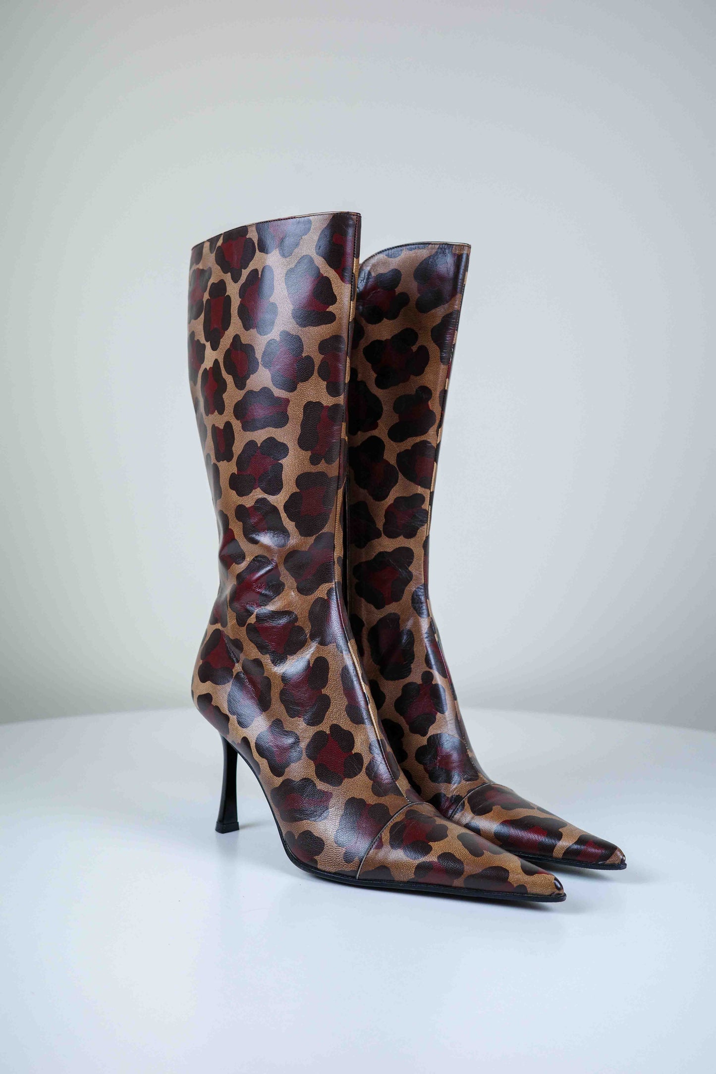 Luciano Padovan Leopard Leather Boots | 37