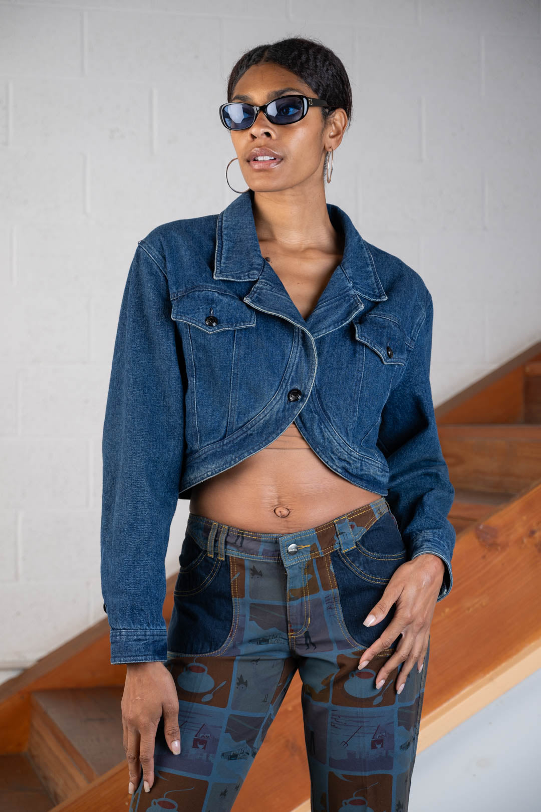 Moschino Cropped Denim Jacket