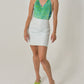 Bianco Leather Skirt
