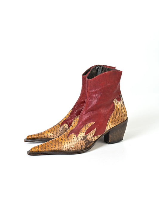 Reptile Leather Boots (40)