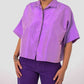 Lilac Silk Boxy Blouse