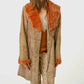 Amber Rabbit Trim Cowhide Coat