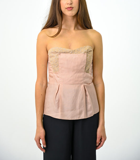 Miu Miu Silk Blush Bustier
