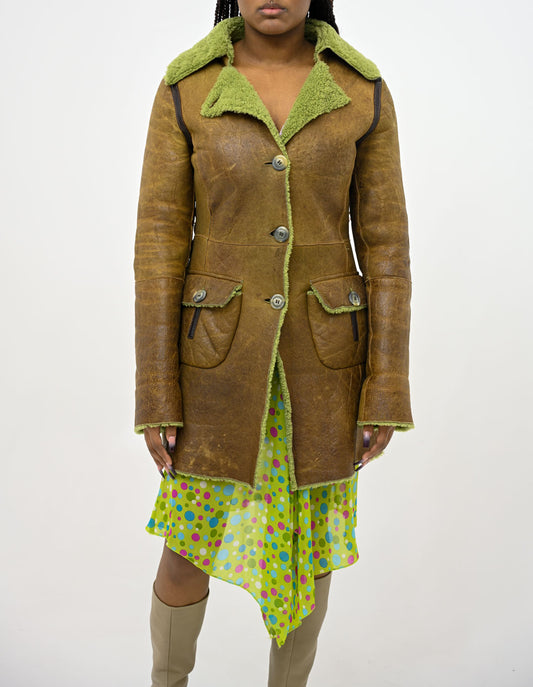 Mint Shearling Coat