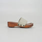 Leather Milky Clog Sandals (40)
