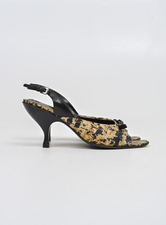 Prada Slingback Safari Heels (38)