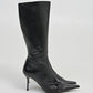 Scrunch Knee High Leather Boots (40)