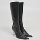 Scrunch Knee High Leather Boots (40)