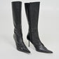 Scrunch Knee High Leather Boots (40)