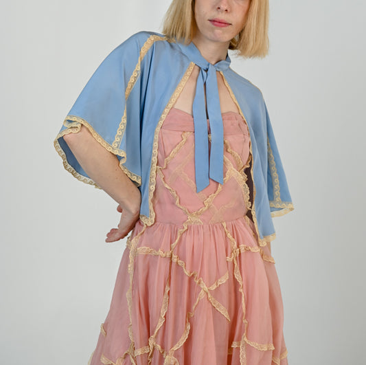 Silk Baby Blue Capelet